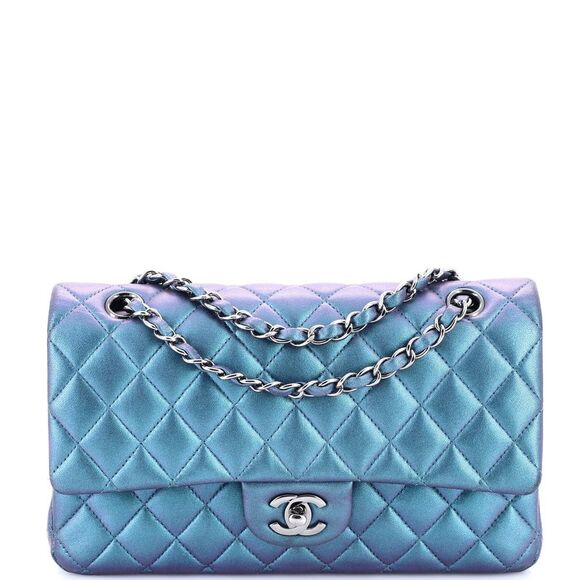 Chanel Classic Double Flap Bag Quilted Iridescent Lambskin Medium - Picture 1 of 7